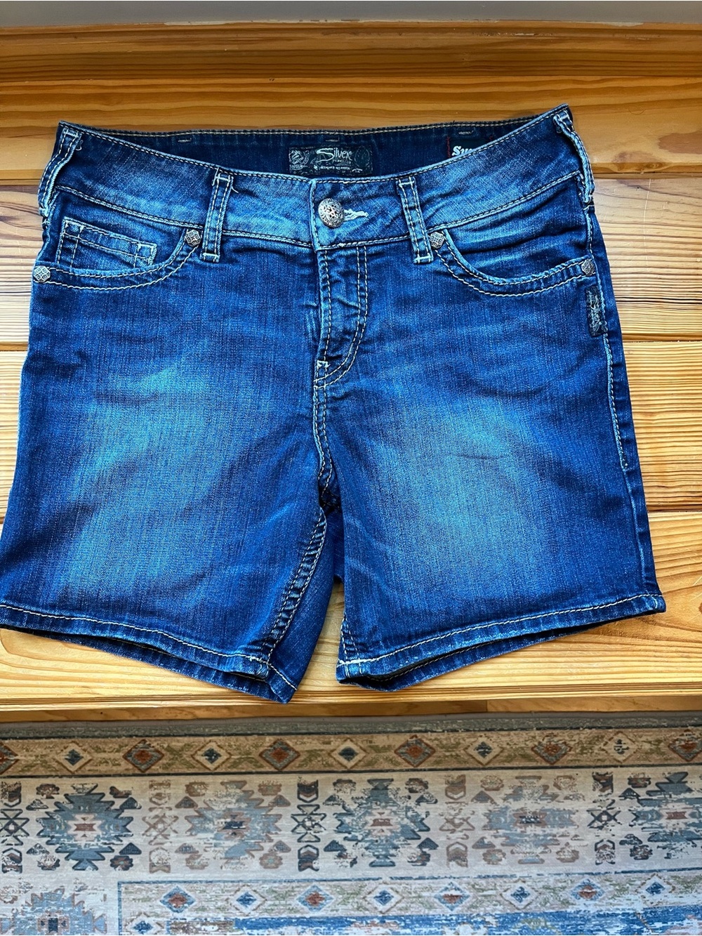 Silver Jeans Women's Dark Blue Denim Shorts